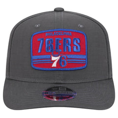 Philadelphia 76ers Team Elevated Patch 9SEVENTY Adjustable Hat Graphite - NBA