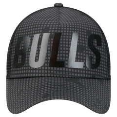 Chicago Bulls Male Adult Midnight Ink Tonal A-Frame Trucker 9FORTY Adjustable Hat Black - NBA