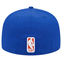 New York Knicks Sport Night Script Sided 59FIFTY Fitted Hat Blue - NBA