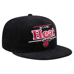 Miami Heat Throwback Display Corduroy 9FIFTY Snapback Hat Black - NBA