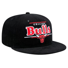Chicago Bulls Throwback Display Corduroy 9FIFTY Snapback Hat Black - NBA
