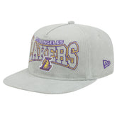 Los Angeles Lakers Throwback Corduroy Golfer Snapback Hat Gray - NBA