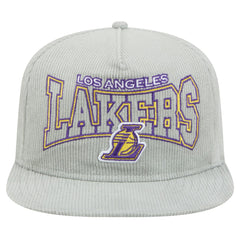 Los Angeles Lakers Throwback Corduroy Golfer Snapback Hat Gray - NBA