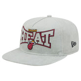 Miami Heat Throwback Corduroy Golfer Snapback Hat Gray - NBA