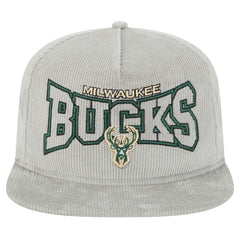 Milwaukee Bucks Throwback Corduroy Golfer Snapback Hat Gray - NBA