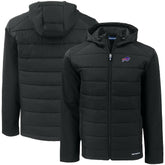 Buffalo Bills Cutter & Buck Big & Tall Evoke Hybrid Eco Softshell Recycled Full-Zip Hooded Jacket Black | NFL