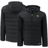 Jacksonville Jaguars Cutter & Buck Evoke PrimaLoft Hybrid Eco Softshell Recycled Full-Zip Hooded Jacket Black | NFL