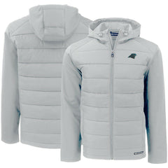 Carolina Panthers Cutter & Buck Evoke PrimaLoft Hybrid Eco Softshell Recycled Full-Zip Hooded Jacket Gray | NFL
