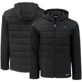 Carolina Panthers Cutter & Buck Evoke PrimaLoft Hybrid Eco Softshell Recycled Full-Zip Hooded Jacket Black | NFL