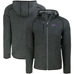 Buffalo Bills Cutter & Buck Mainsail Full-Zip Hooded Jacket Heather Charcoal | NFL
