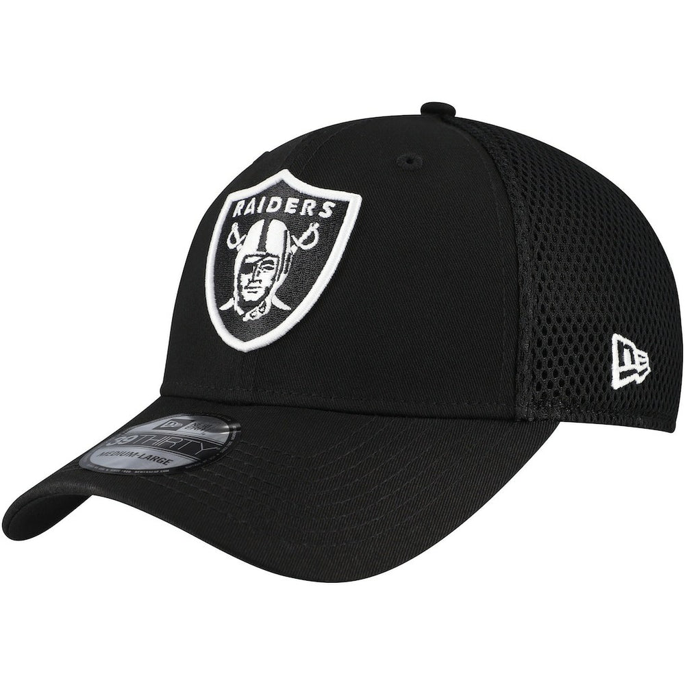 New Era Las Vegas Raiders Black Main Neo 39THIRTY Flex Hat | NFL