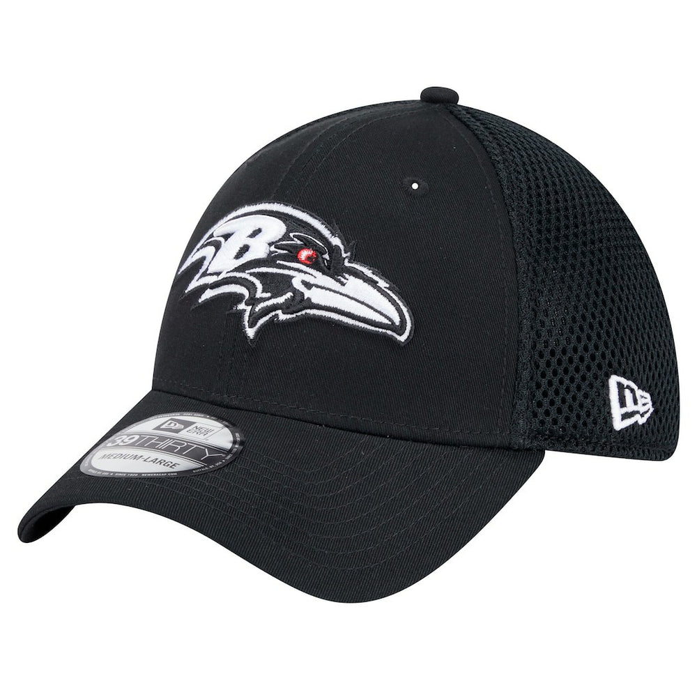 New Era Baltimore Ravens Black Main Neo 39THIRTY Flex Hat | NFL