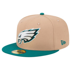 Philadelphia Eagles New Era Logo Main 59FIFTY Fitted Hat Tan | NFL