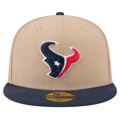 Houston Texans New Era Logo Main 59FIFTY Fitted Hat Tan | NFL