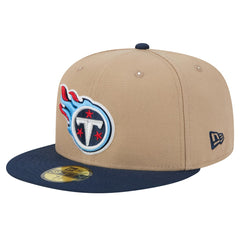 Tennessee Titans New Era Logo Main 59FIFTY Fitted Hat Tan | NFL