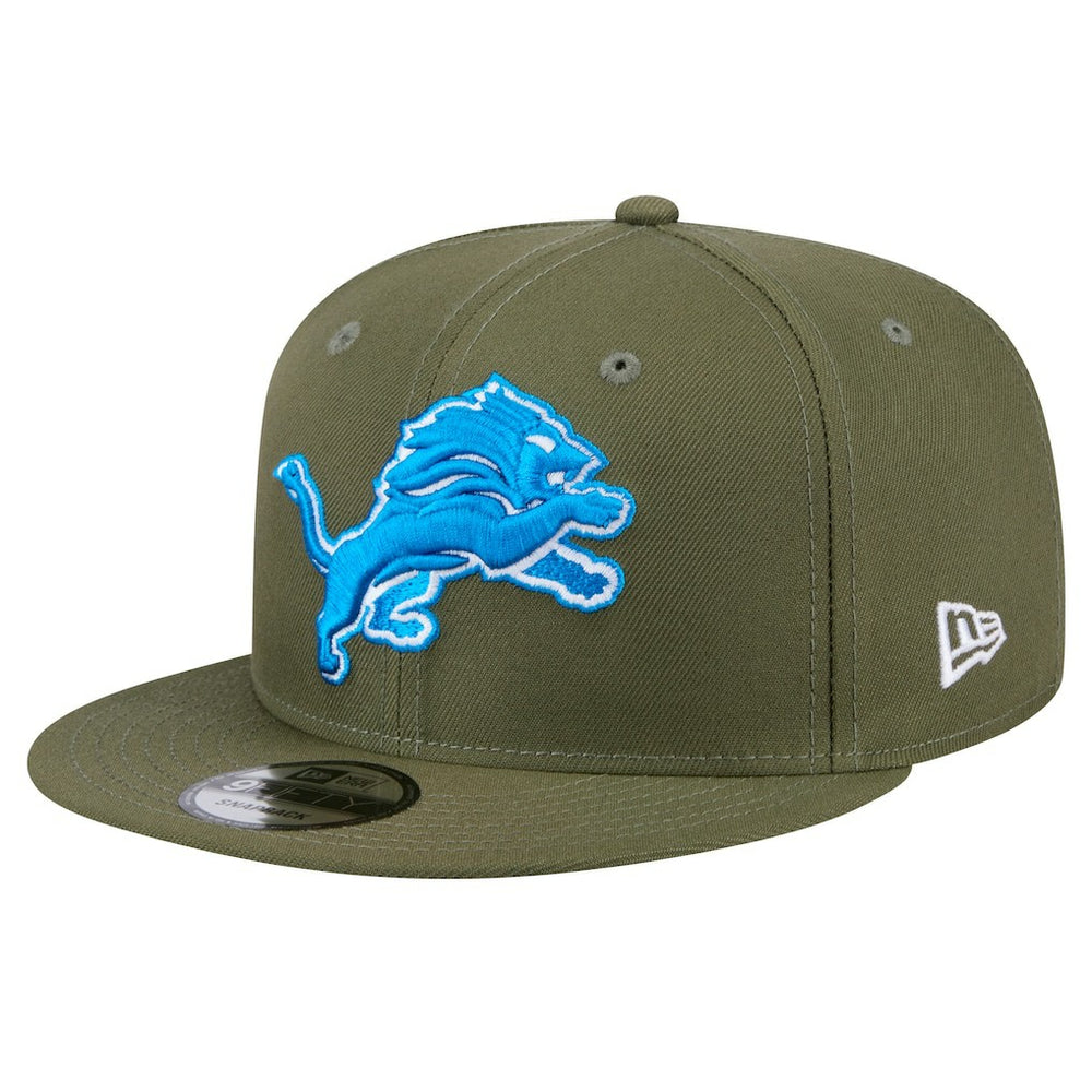 Detroit Lions New Era Main 9FIFTY Snapback Hat Olive | NFL
