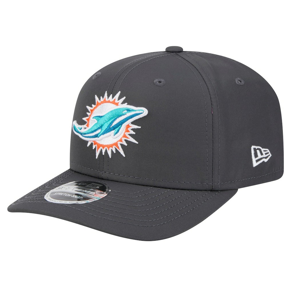 Miami Dolphins New Era Main 9SEVENTY Stretch-Snap Hat Graphite | NFL