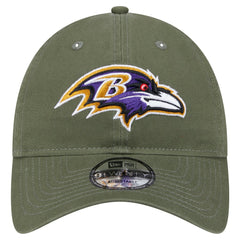 Baltimore Ravens New Era Main 9TWENTY Adjustable Hat Olive | NFL