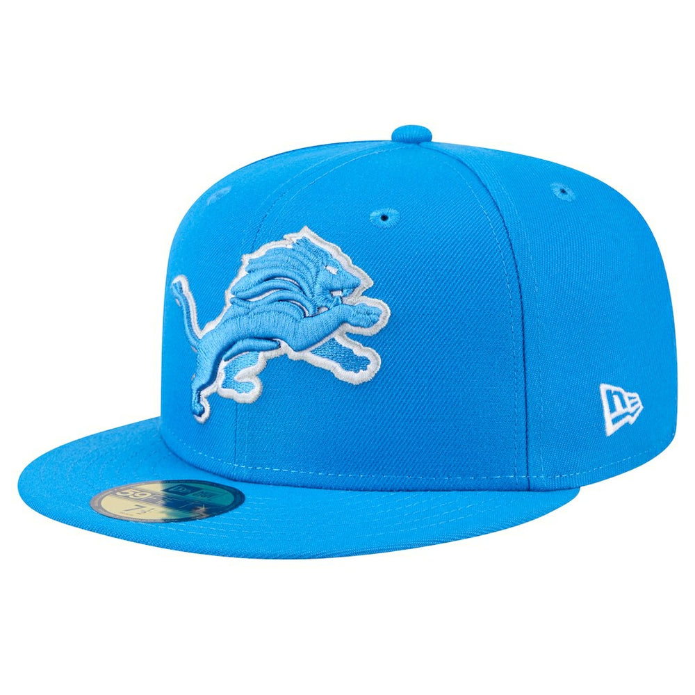 New Era Detroit Lions Blue Main 59FIFTY Fitted Hat | NFL