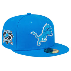 Detroit Lions New Era Main Side Patch 59FIFTY Fitted Hat Blue | NFL