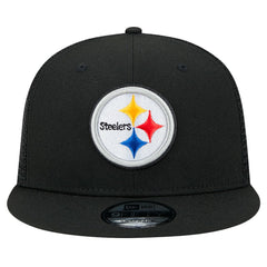 Pittsburgh Steelers New Era Main Trucker 9FIFTY Snapback Hat Black | NFL