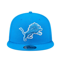Detroit Lions New Era Main Trucker 9FIFTY Snapback Hat Blue | NFL