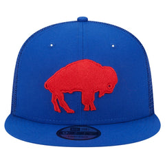 Buffalo Bills New Era Throwback Main Trucker 9FIFTY Snapback Hat Royal | NFL