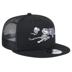 New Era Cincinnati Bengals Black Main Trucker 9FIFTY Snapback Hat | NFL