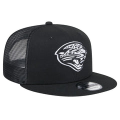 New Era Jacksonville Jaguars Black Main Trucker 9FIFTY Snapback Hat | NFL