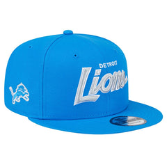 Detroit Lions New Era Main Script 9FIFTY Snapback Hat Blue | NFL