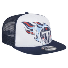 Tennessee Titans New Era Youth Distressed 9FIFTY A-Frame Snapback Hat White/Navy | NFL