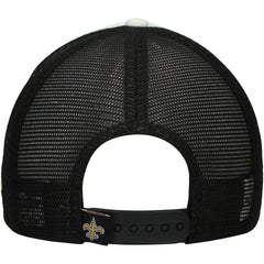New Orleans Saints New Era Youth Sport Night Color Block 9FORTY A-Frame Trucker Adjustable Hat Black | NFL