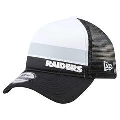 Las Vegas Raiders New Era Youth Sport Night Color Block 9FORTY A-Frame Trucker Adjustable Hat Black | NFL