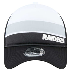 Las Vegas Raiders New Era Youth Sport Night Color Block 9FORTY A-Frame Trucker Adjustable Hat Black | NFL