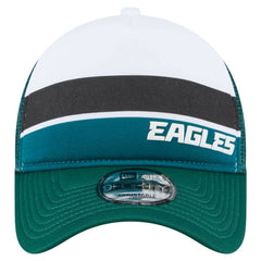 Philadelphia Eagles New Era Youth Sport Night Color Block 9FORTY A-Frame Trucker Adjustable Hat Midnight Green | NFL