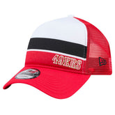 San Francisco 49ers New Era Youth Sport Night Color Block 9FORTY A-Frame Trucker Adjustable Hat Scarlet | NFL