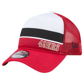 San Francisco 49ers New Era Preschool Sport Night Color Block 9FORTY A-Frame Trucker Adjustable Hat Scarlet | NFL
