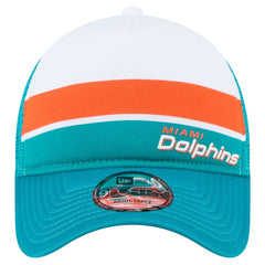 Miami Dolphins New Era Preschool Sport Night Color Block 9FORTY A-Frame Trucker Adjustable Hat Aqua | NFL