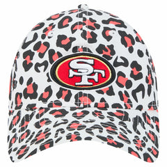 San Francisco 49ers New Era Girls Youth Active Leopard 9TWENTY Adjustable Hat White | NFL