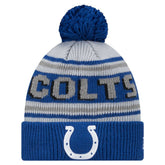 Indianapolis Colts New Era Youth Main Cuffed Knit Hat with Pom Royal | NFL