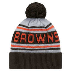 Cleveland Browns New Era Youth Main Cuffed Knit Hat with Pom Brown | NFL