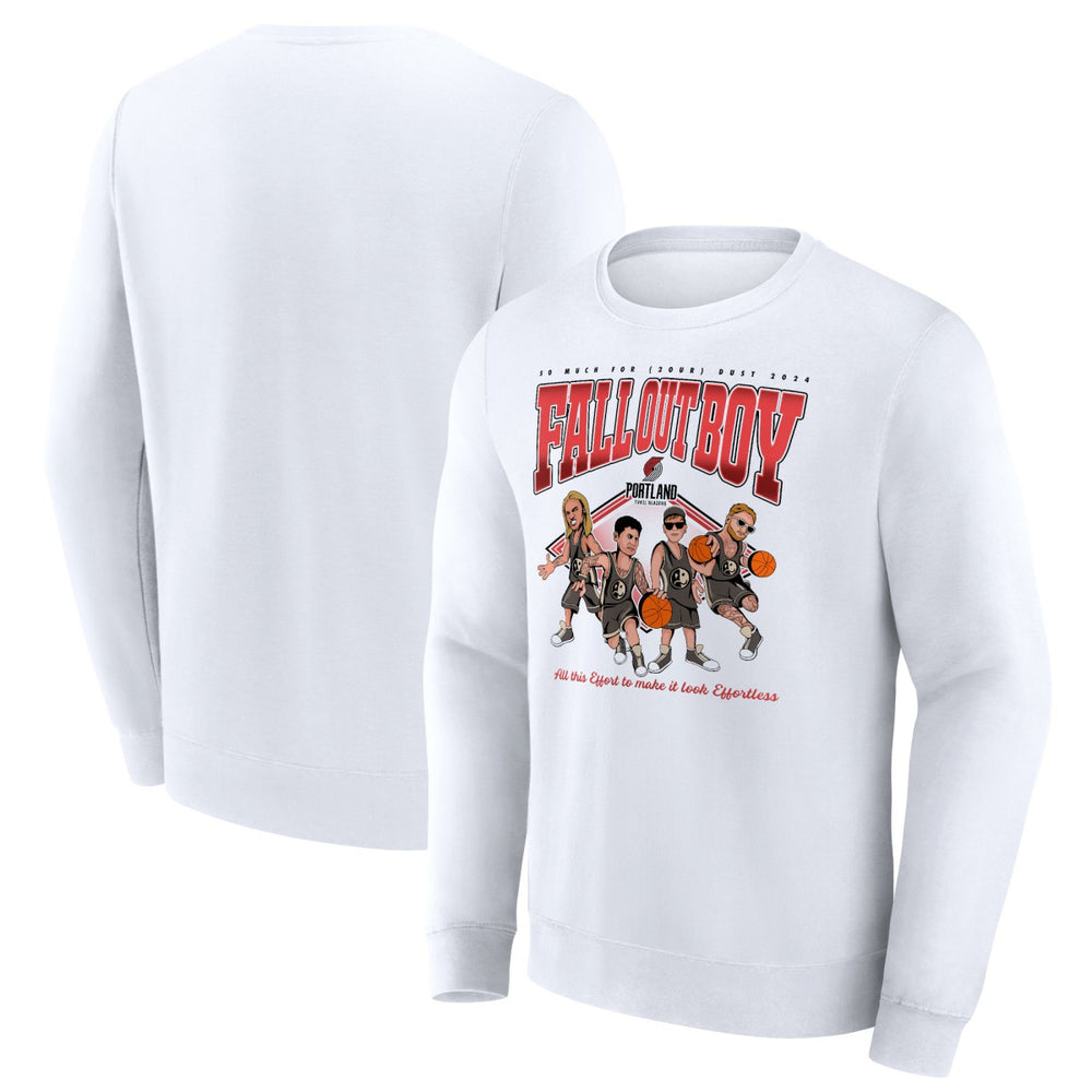 Fall Out Boy x Portland Trail Blazers So Much For (2our) Dust Fleece Pullover Sweatshirt White - NBA