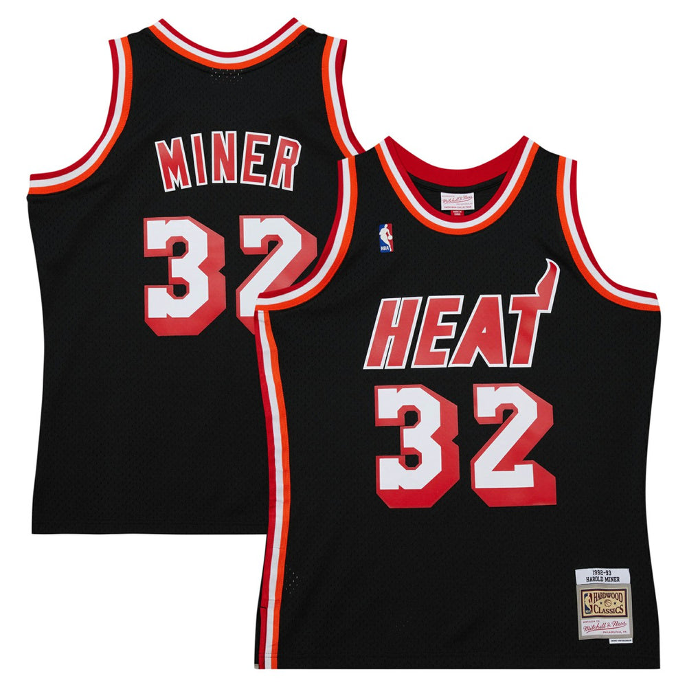 Harold Miner Miami Heat 1992/93 Hardwood Classics Swingman Throwback Jersey Black - NBA