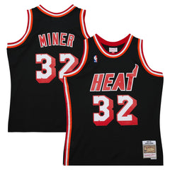 Harold Miner Miami Heat 1992/93 Hardwood Classics Swingman Throwback Jersey Black - NBA