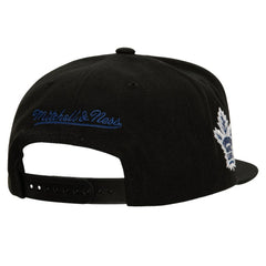 Toronto Maple Leafs Mitchell & Ness Retro Script Colorblock Snapback Hat - Black - NHL