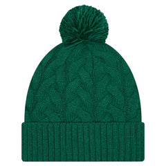 New York Jets New Era Women's Cable Cuffed Knit Hat with Pom Green | NFL