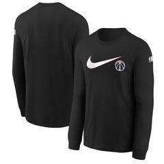 Washington Wizards Youth Swoosh Long Sleeve T-Shirt Black - NBA