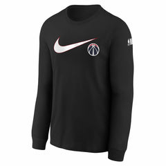 Washington Wizards Youth Swoosh Long Sleeve T-Shirt Black - NBA