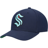 Seattle Kraken Mitchell & Ness Team Ground Pro Adjustable Hat - Deep Sea Blue - NHL