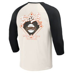 San Francisco Giants Darius Rucker Collection by Fanatics Cooperstown Collection Raglan 3/4-Sleeve T-Shirt - MLB